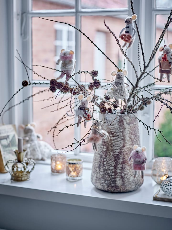 Suspension de sapin de Noël Peo laine 3 pièces, Naturel Bloomingville