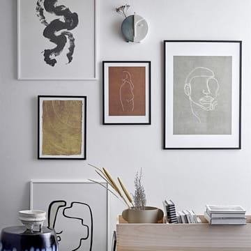 Tableau avec visage Bloomingville 52x72 cm - Cadre noir - Bloomingville