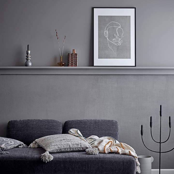 Tableau avec visage Bloomingville 52x72 cm, Cadre noir Bloomingville