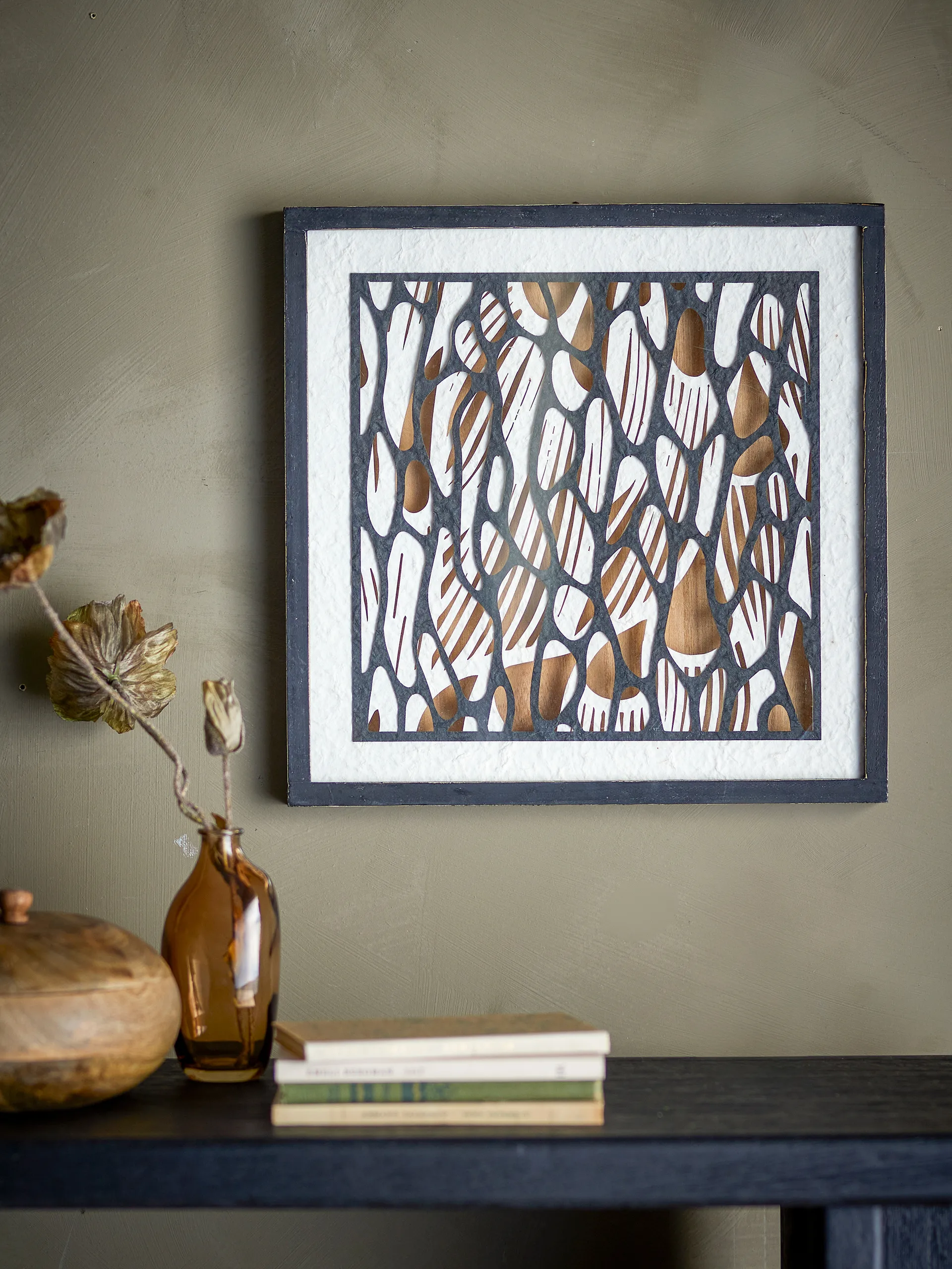 Tableau Barlin 37,5x37,5 cm, Brun-noir Bloomingville