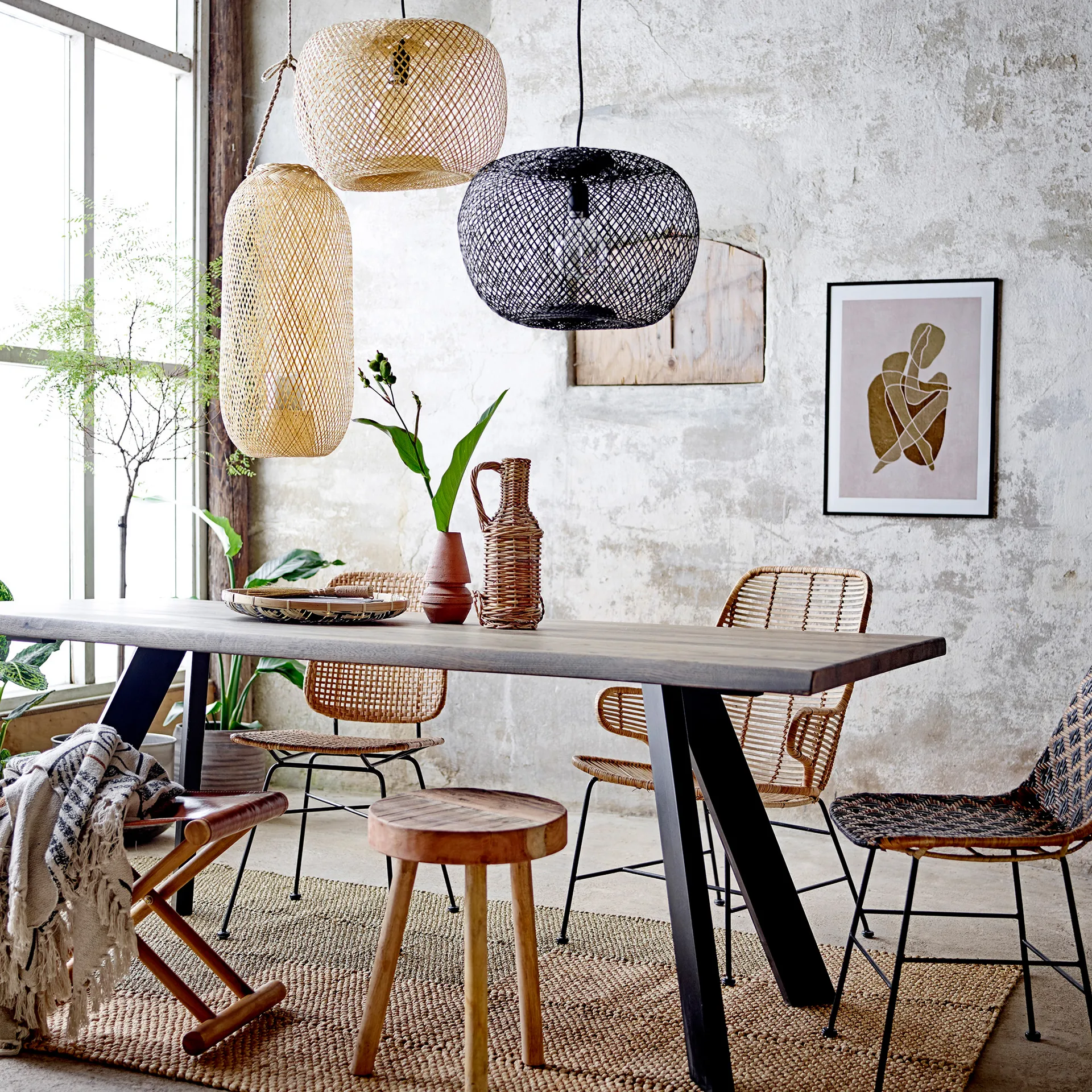 Tableau Chika, cadre noir, 52x72 cm Bloomingville