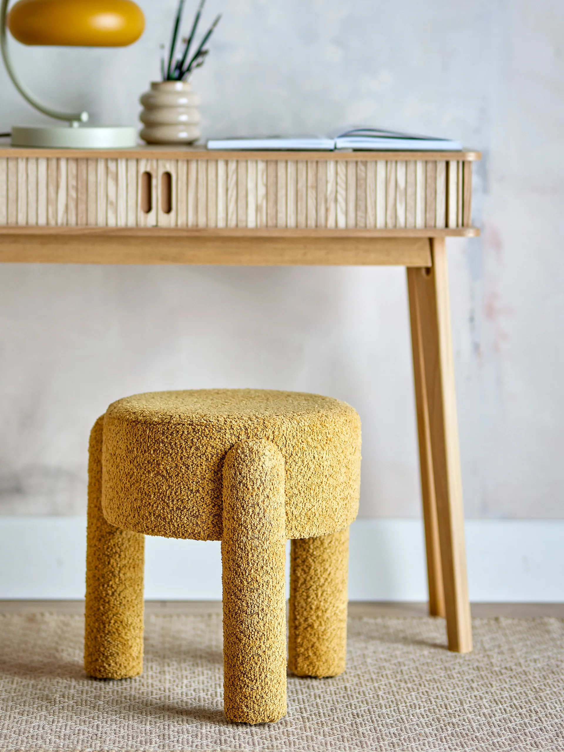 Tabouret Bruno Ø42 cm, Jaune Bloomingville