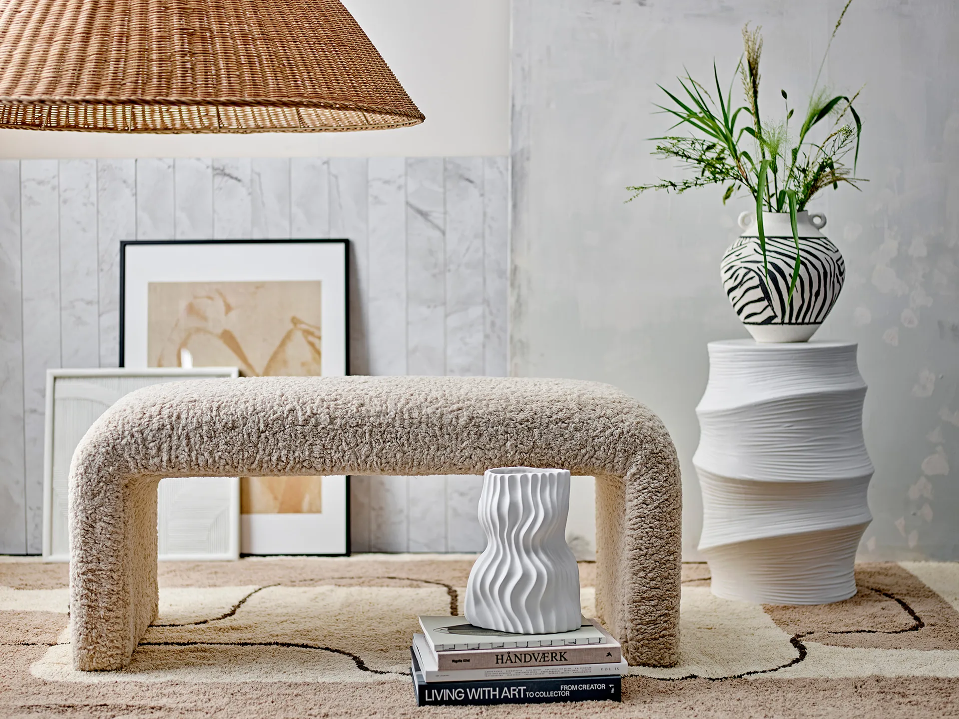 Tapis Bet 150x215 cm, Nature cotton Bloomingville