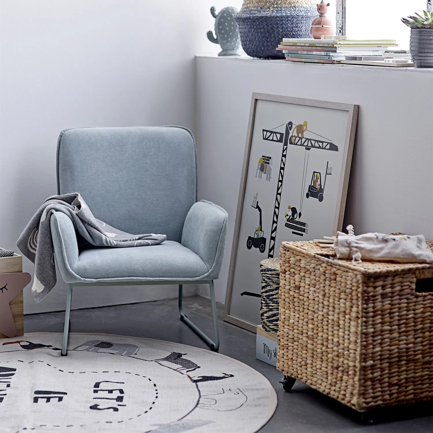 Tapis Bloomingville Ø130cm, Multi Bloomingville