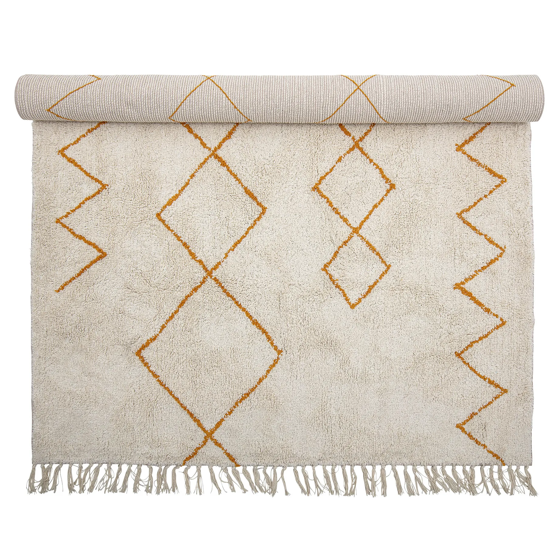 Tapis en coton Bloomingville 140x200 cm, Jaune Bloomingville