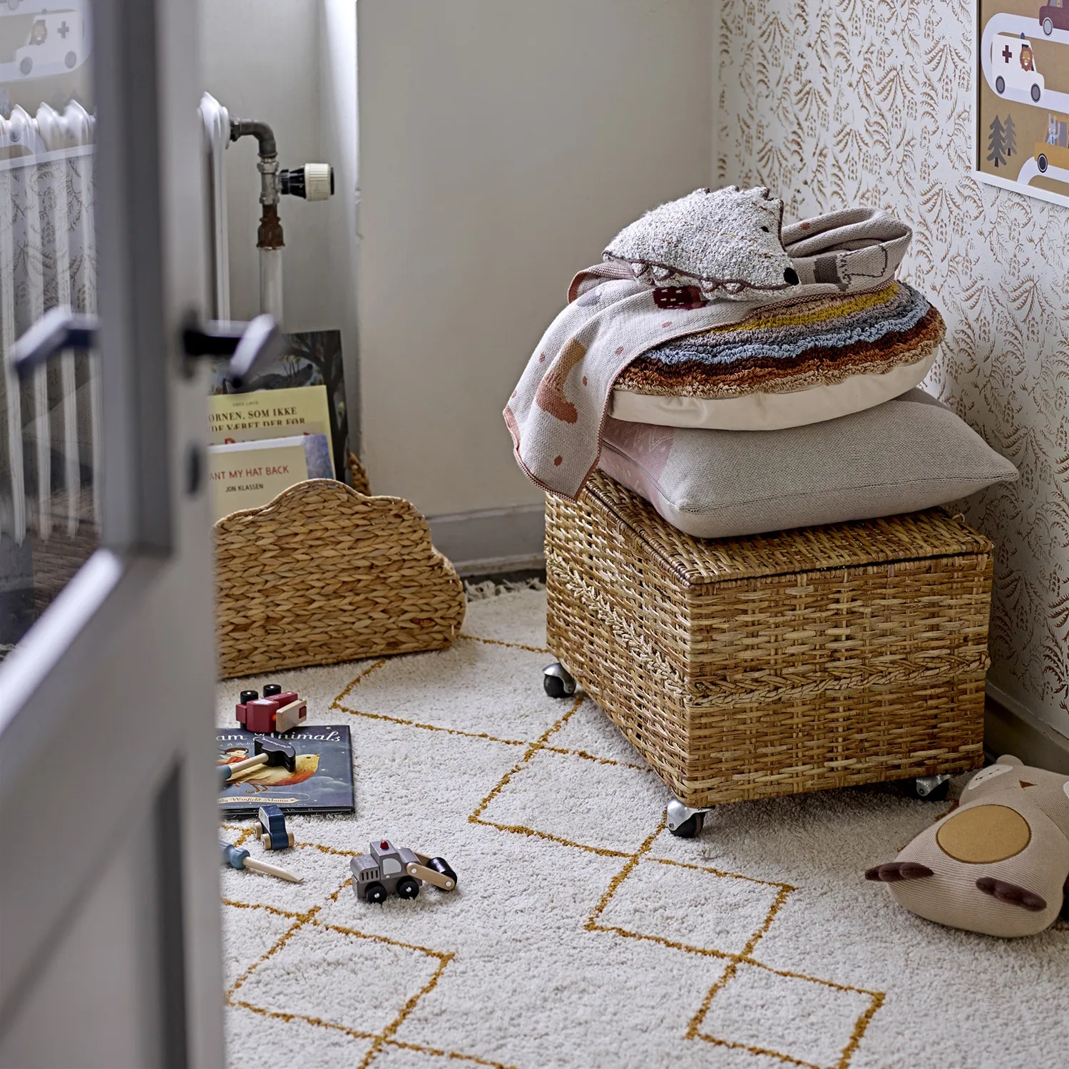 Tapis en coton Bloomingville 140x200 cm, Jaune Bloomingville