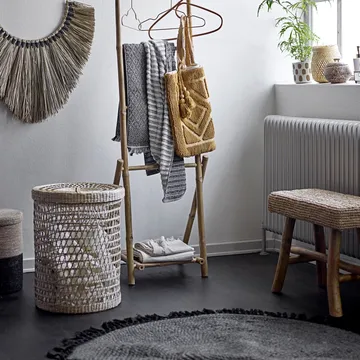 Tapis en jute à franges Bloomingville Ø122 cm - Noir - Bloomingville