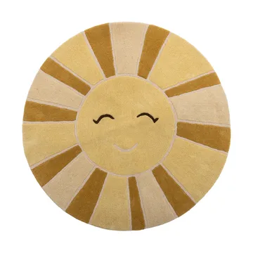Tapis en laine Sun Ø110 cm - Jaune - Bloomingville