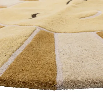 Tapis en laine Sun Ø110 cm - Jaune - Bloomingville