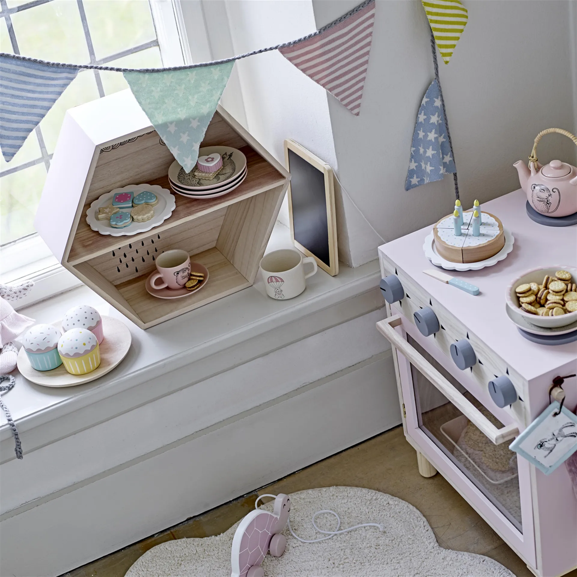 Tapis pour enfants Cloud, naturel Bloomingville
