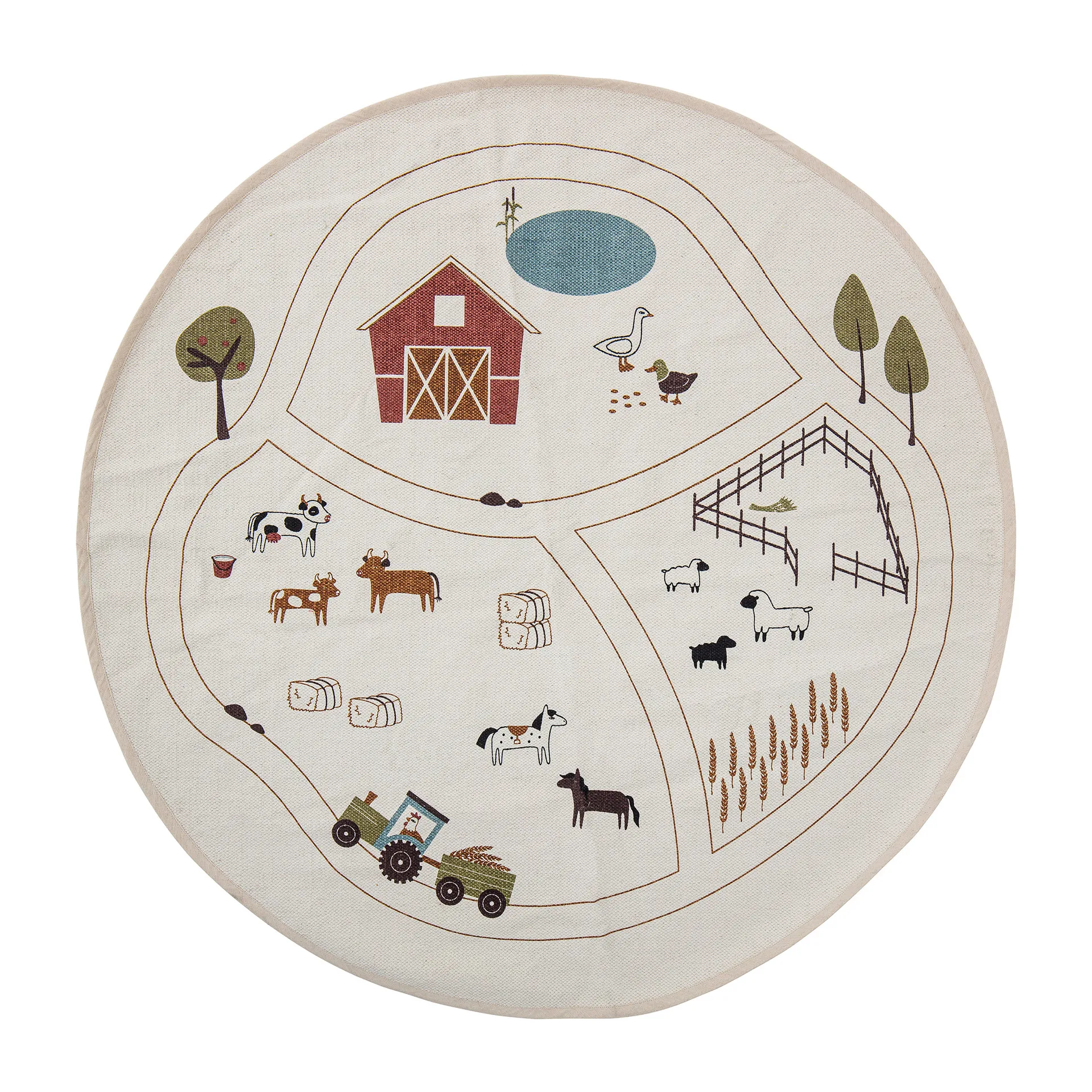 Tapis Thune Ø130 cm, Nature Bloomingville