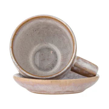 Tasse avec soucoupe Brenta, lot de 4 - Rose - Bloomingville