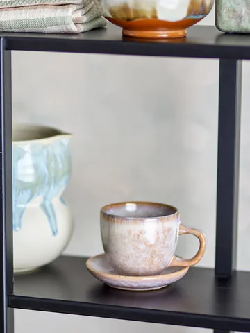 Tasse avec soucoupe Brenta, lot de 4 - Rose - Bloomingville