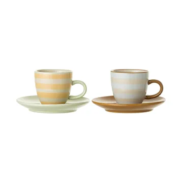Tasse avec soucoupe Miami 2 pièces 6 cm - Bloomingville