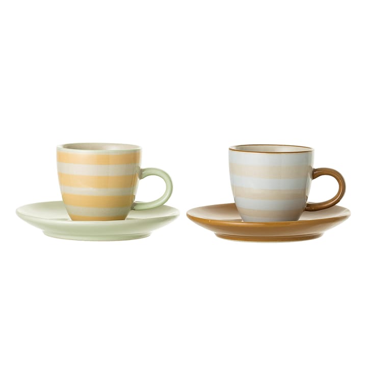 Tasse avec soucoupe Miami 2 pièces - 6 cm - Bloomingville