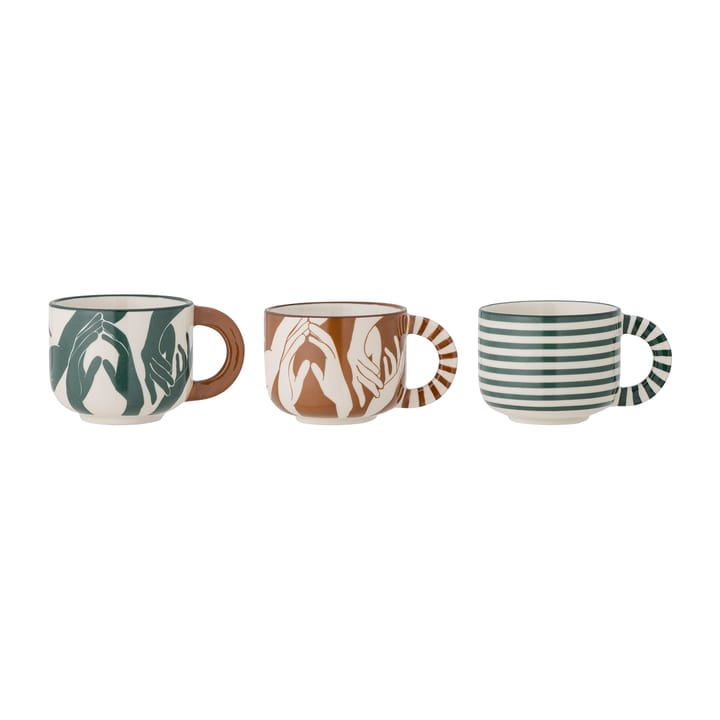 Tasse Carim 6,5 cm 3 pièces, Multicolore Bloomingville