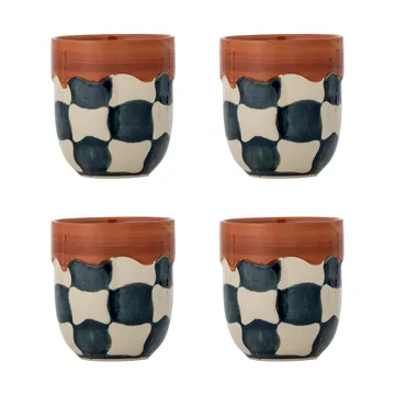Tasse Check, lot de 4 - Bleu - Bloomingville