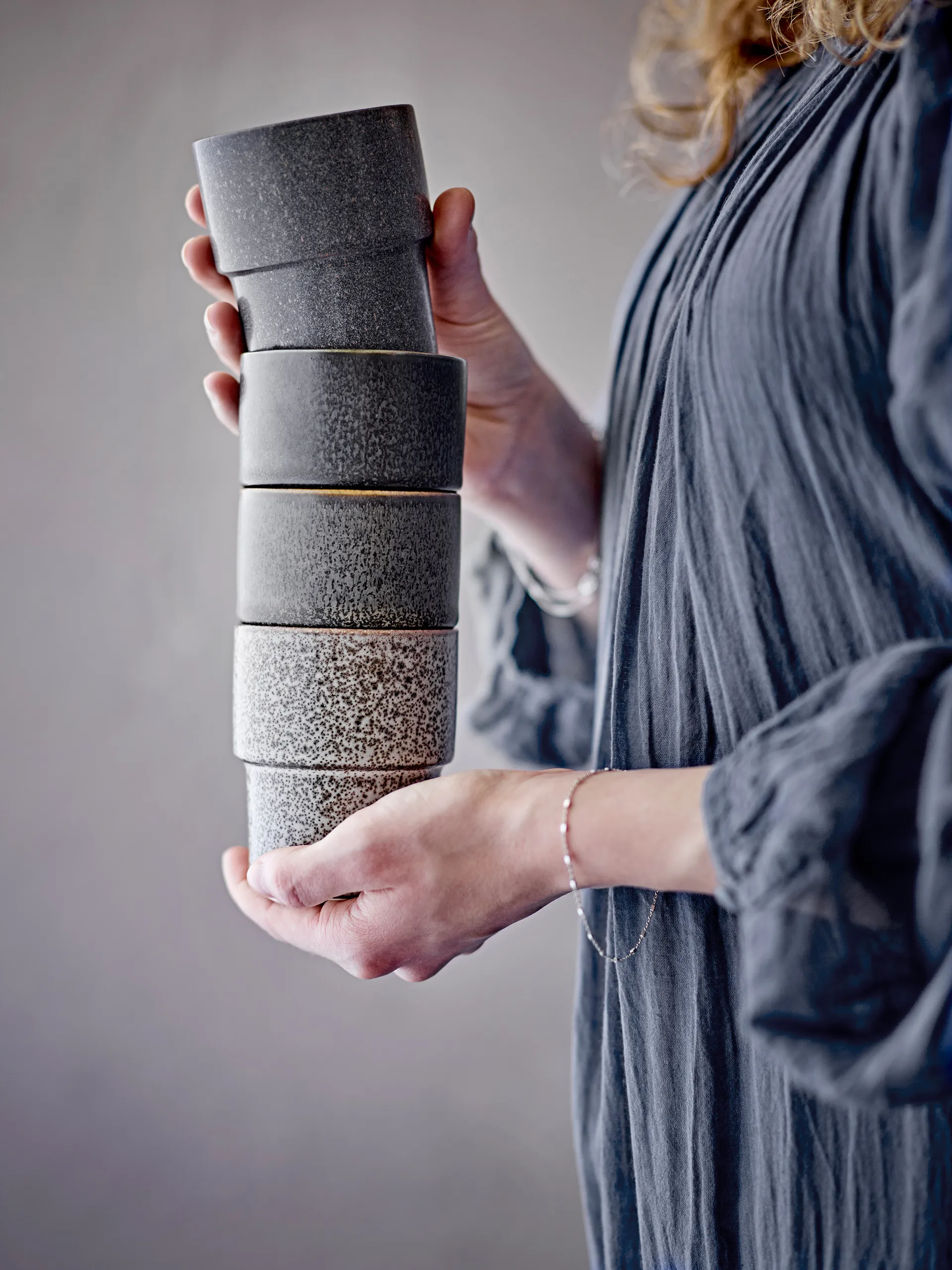 Tasse Ewan, lot de 4, Marron Bloomingville