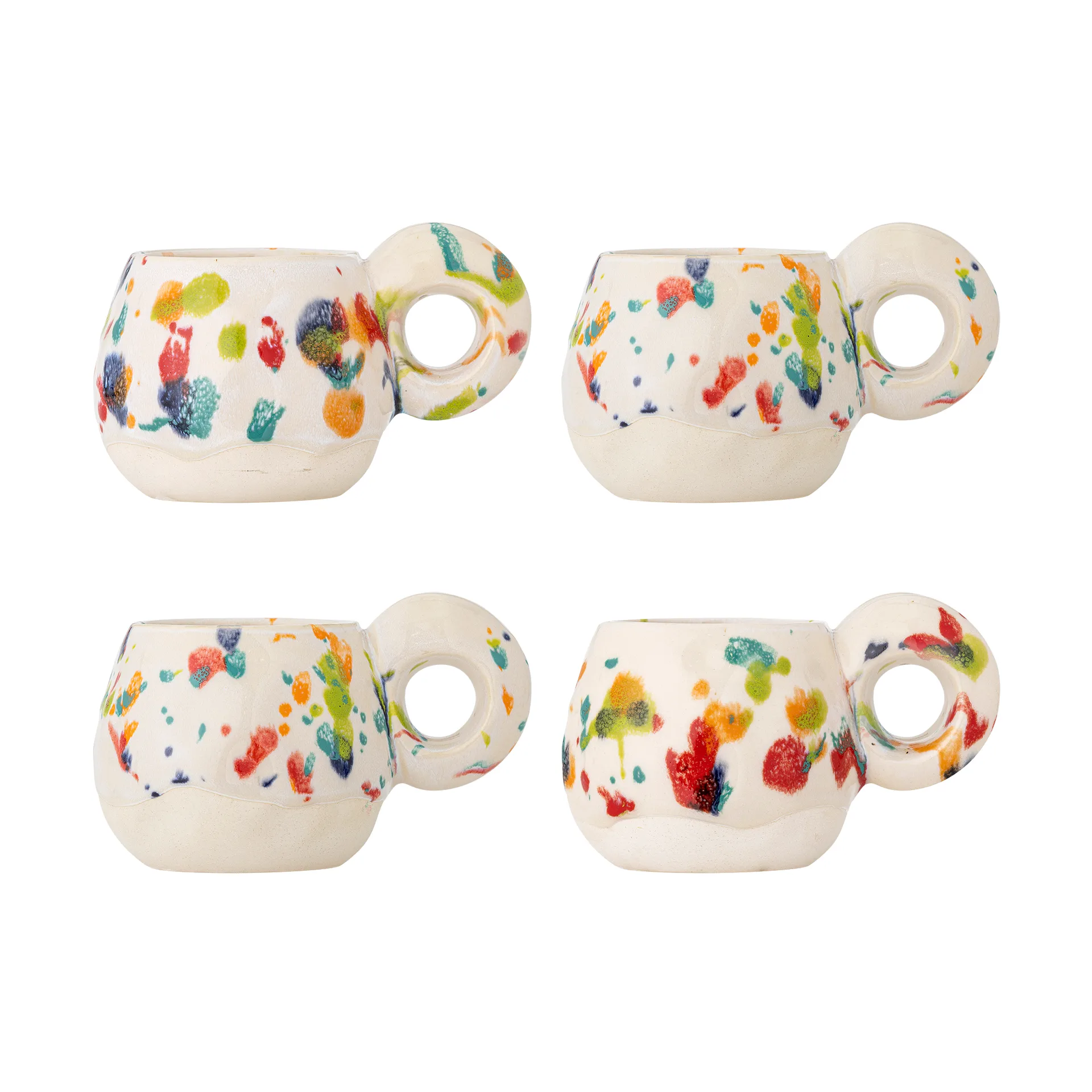 Tasse Freckles, lot de 4, Rouge Bloomingville