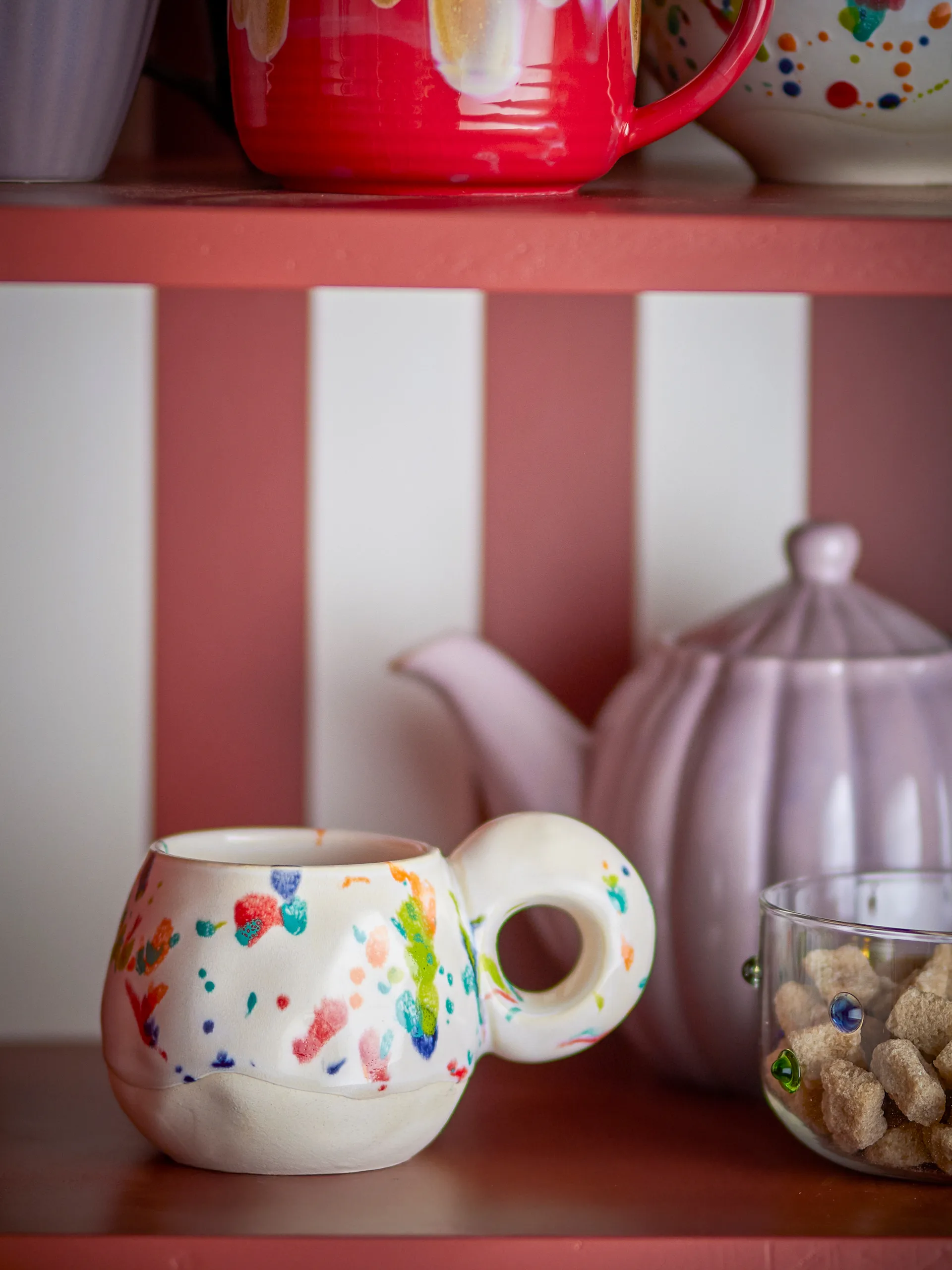 Tasse Freckles, lot de 4, Rouge Bloomingville