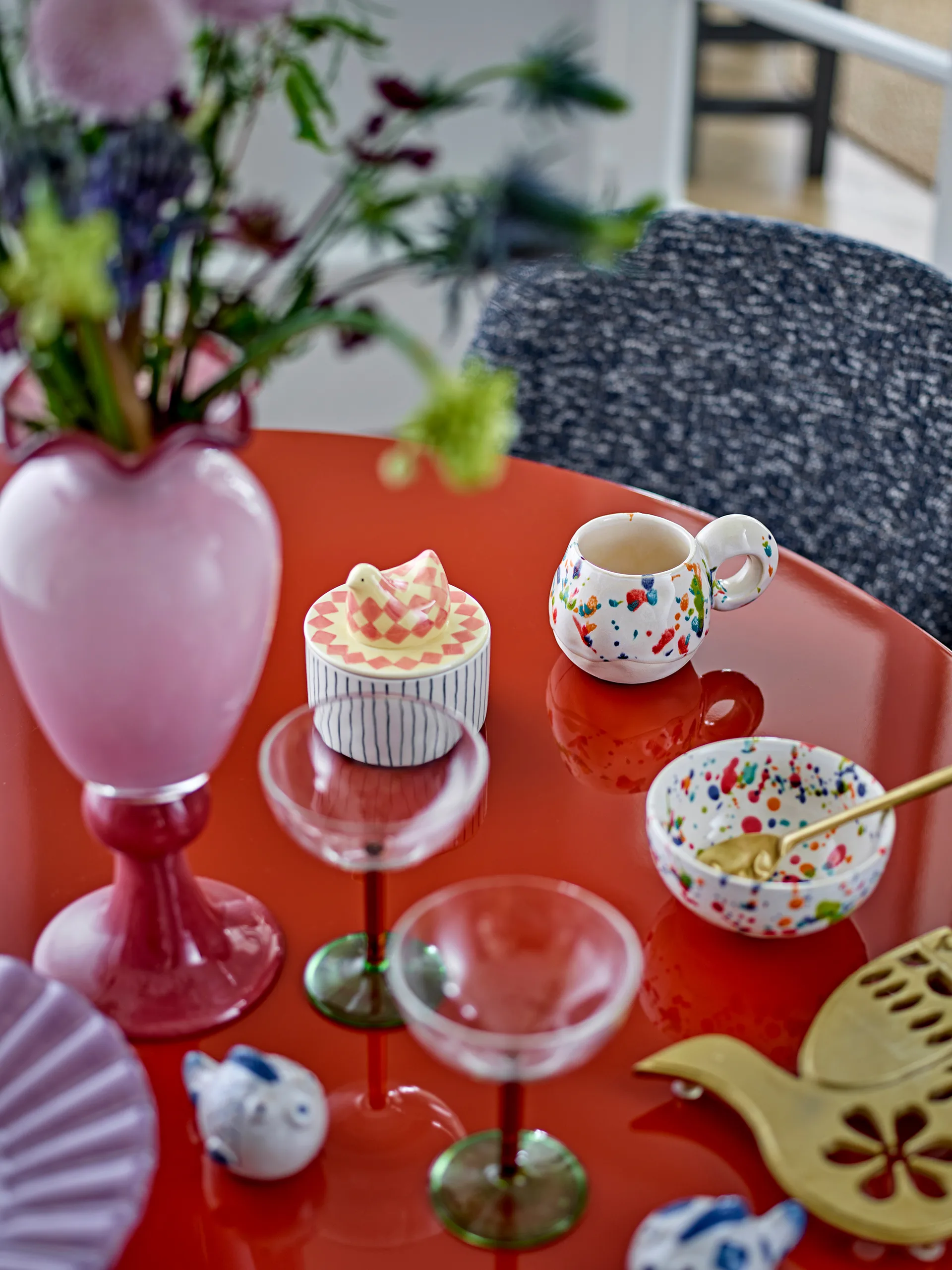 Tasse Freckles, lot de 4, Rouge Bloomingville