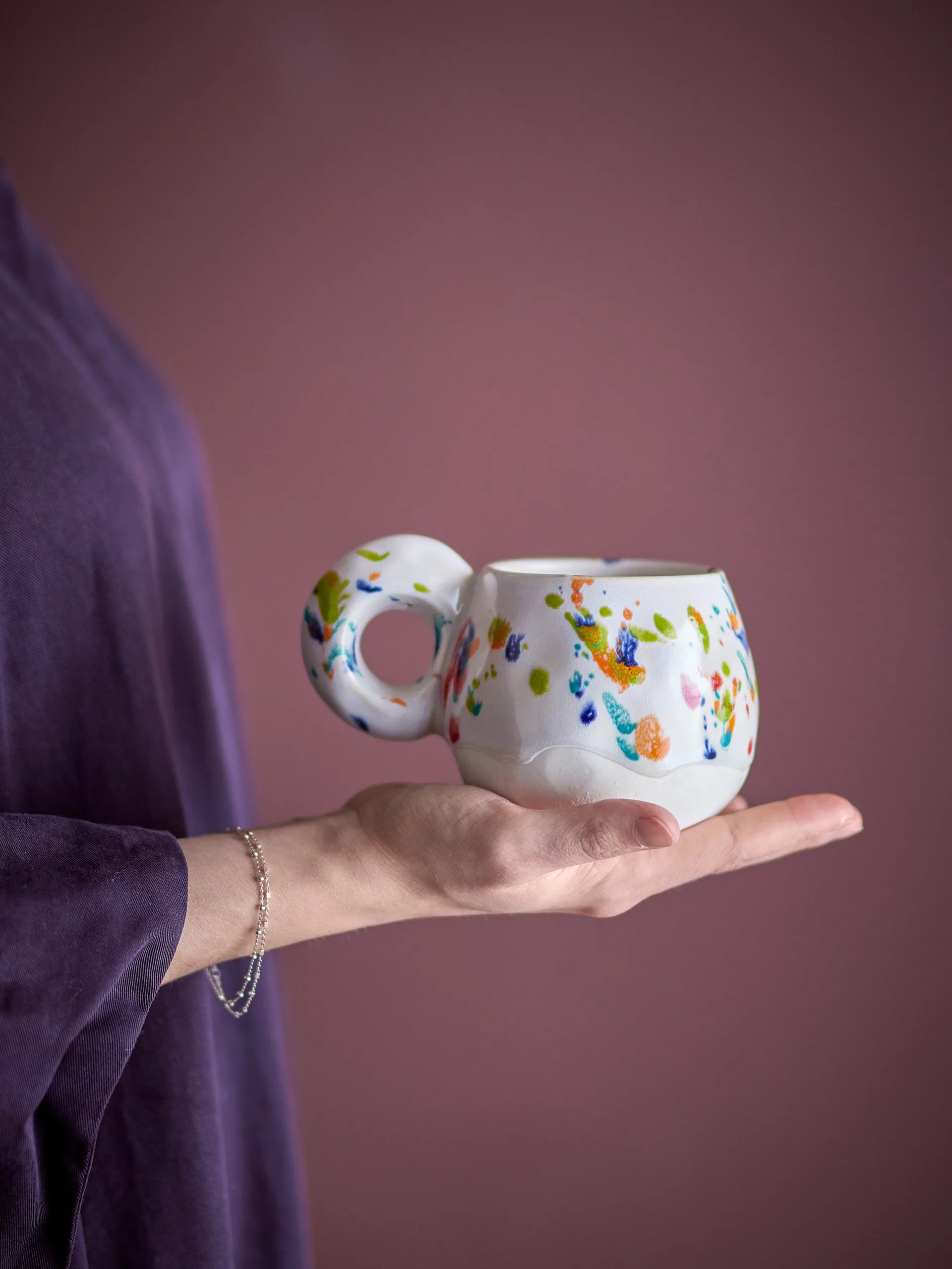 Tasse Freckles, lot de 4, Rouge Bloomingville