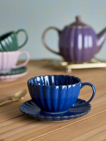 Tasse Latina 22 cl avec soucoupe - Blue - Bloomingville