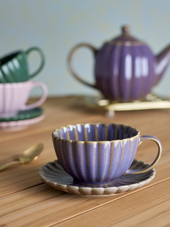 Tasse Latina 22 cl avec soucoupe, Pourpre Bloomingville