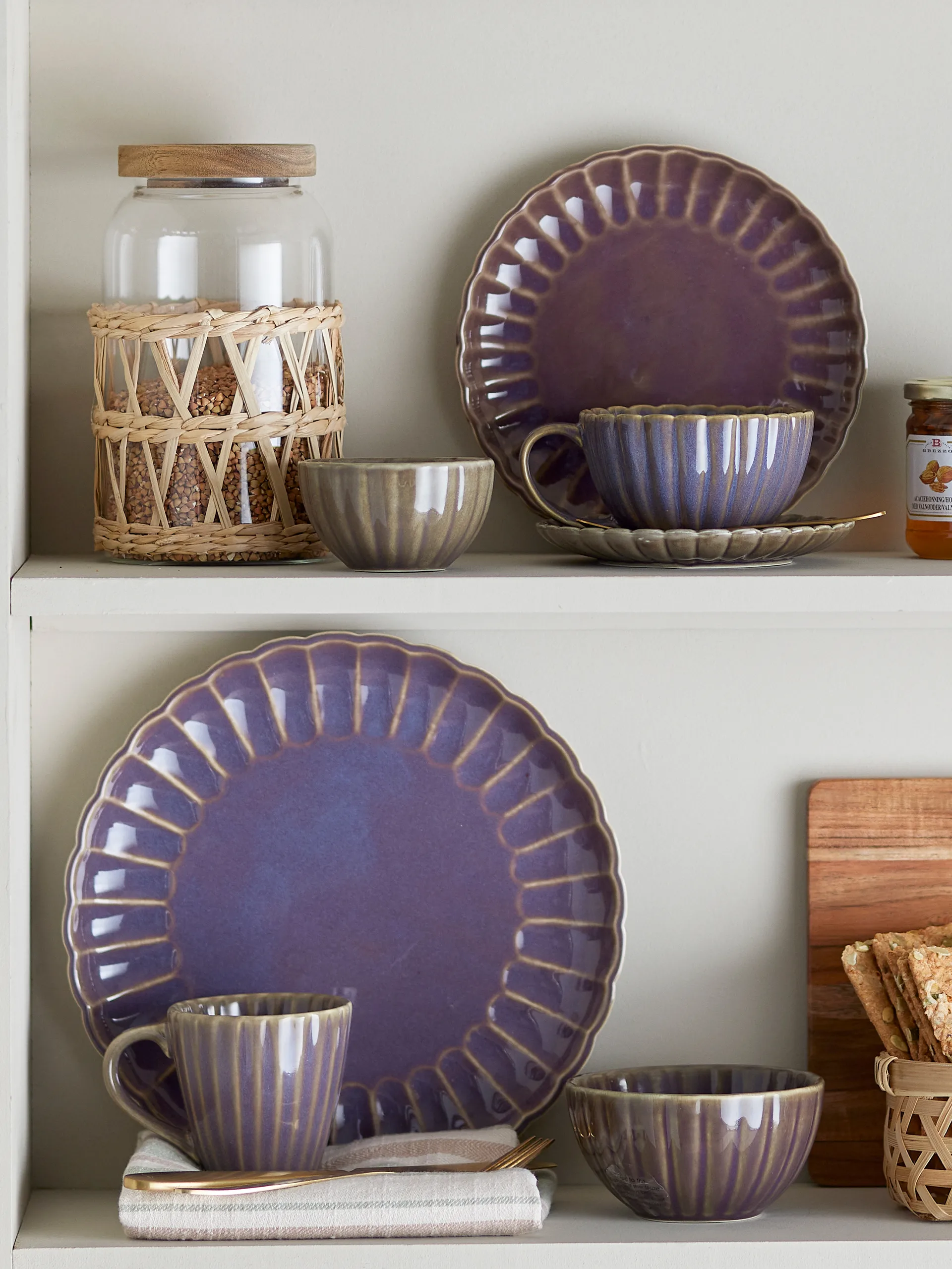 Tasse Latina 22 cl avec soucoupe, Pourpre Bloomingville