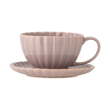 Tasse Latina 22 cl avec soucoupe - Rose - Bloomingville