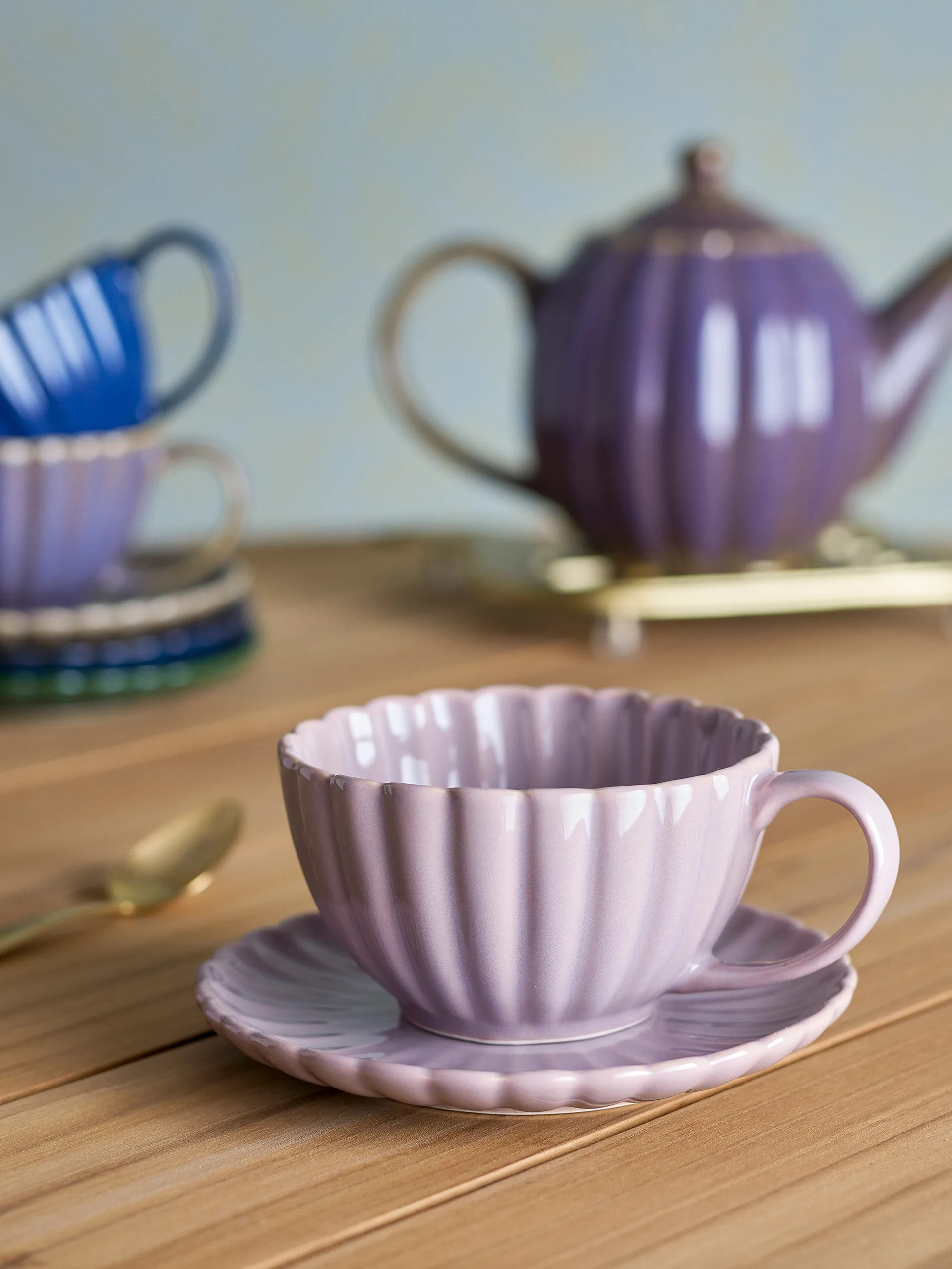 Tasse Latina 22 cl avec soucoupe, Rose Bloomingville