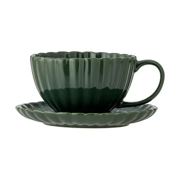 Tasse Latina 22 cl avec soucoupe - Vert - Bloomingville