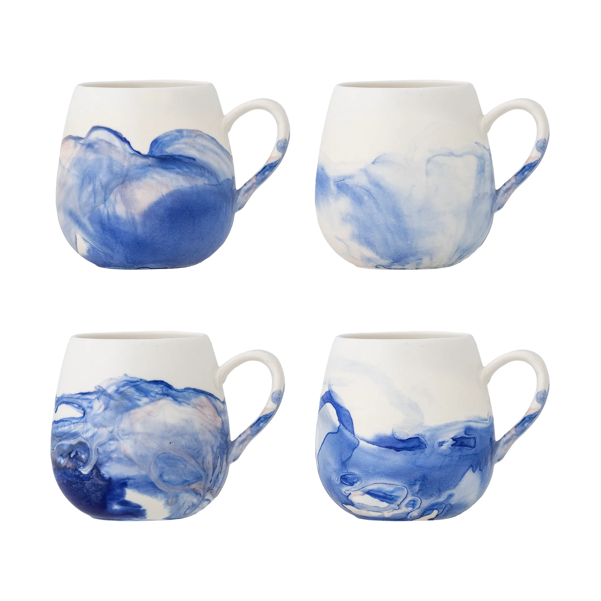 Tasse Lyre, lot de 4, Bleu Bloomingville