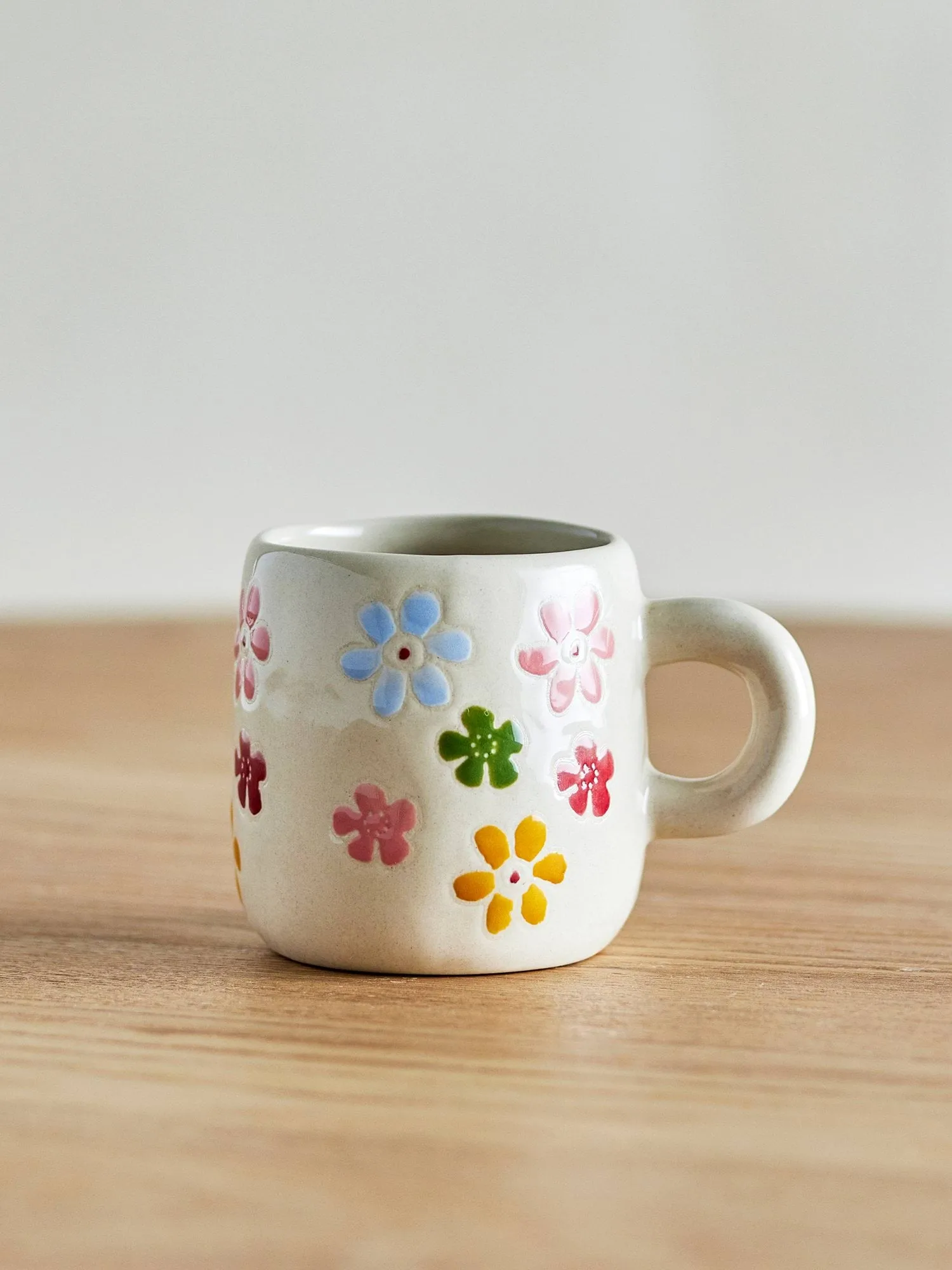 Tasse Millie 11 cl, Blanc, fleurs Bloomingville