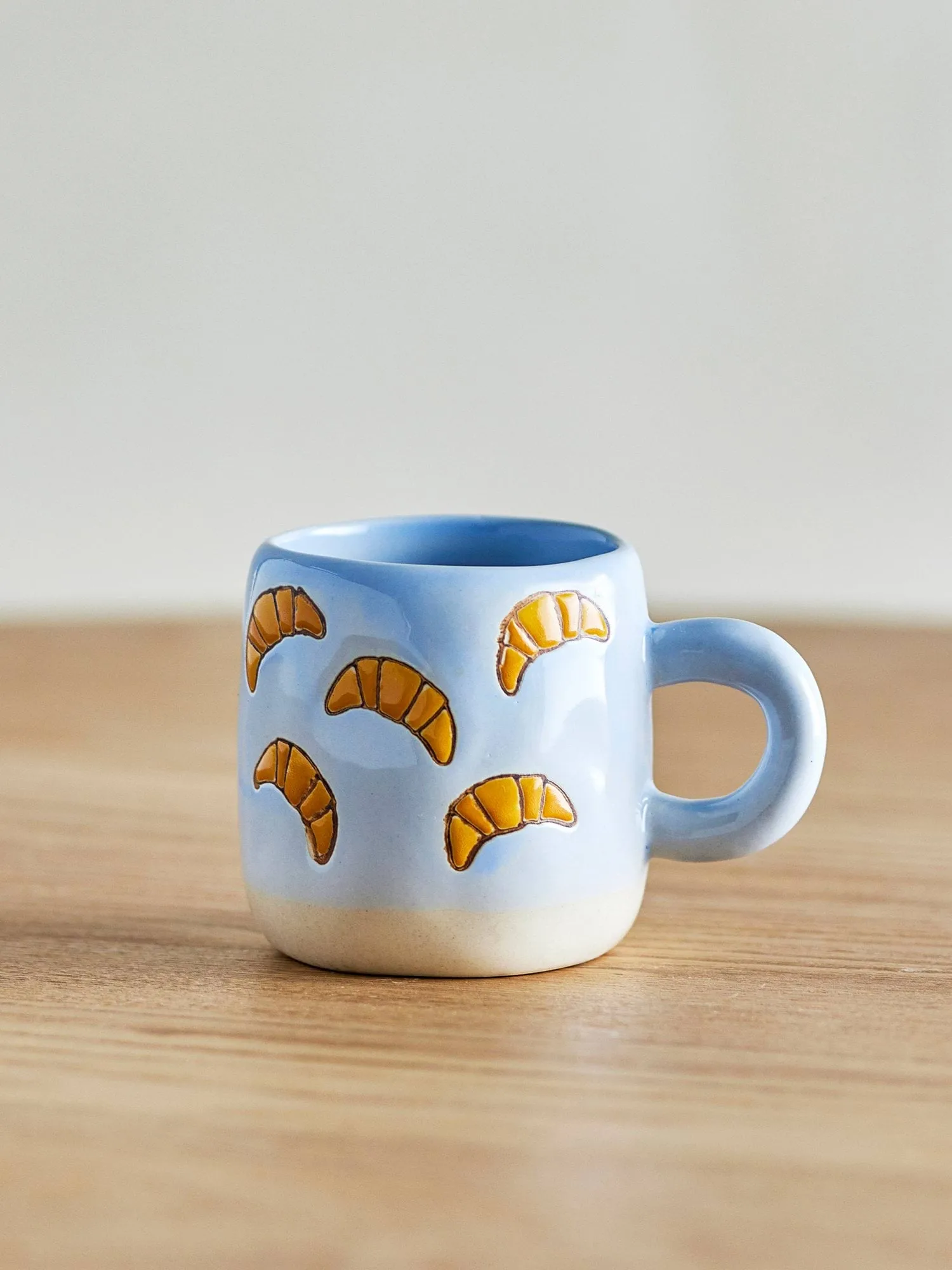 Tasse Millie 11 cl, Bleu, croissants Bloomingville