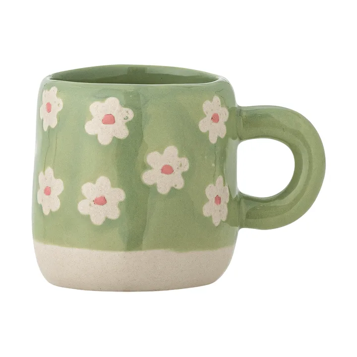 Tasse Millie 11 cl - Vert, fleurs - Bloomingville