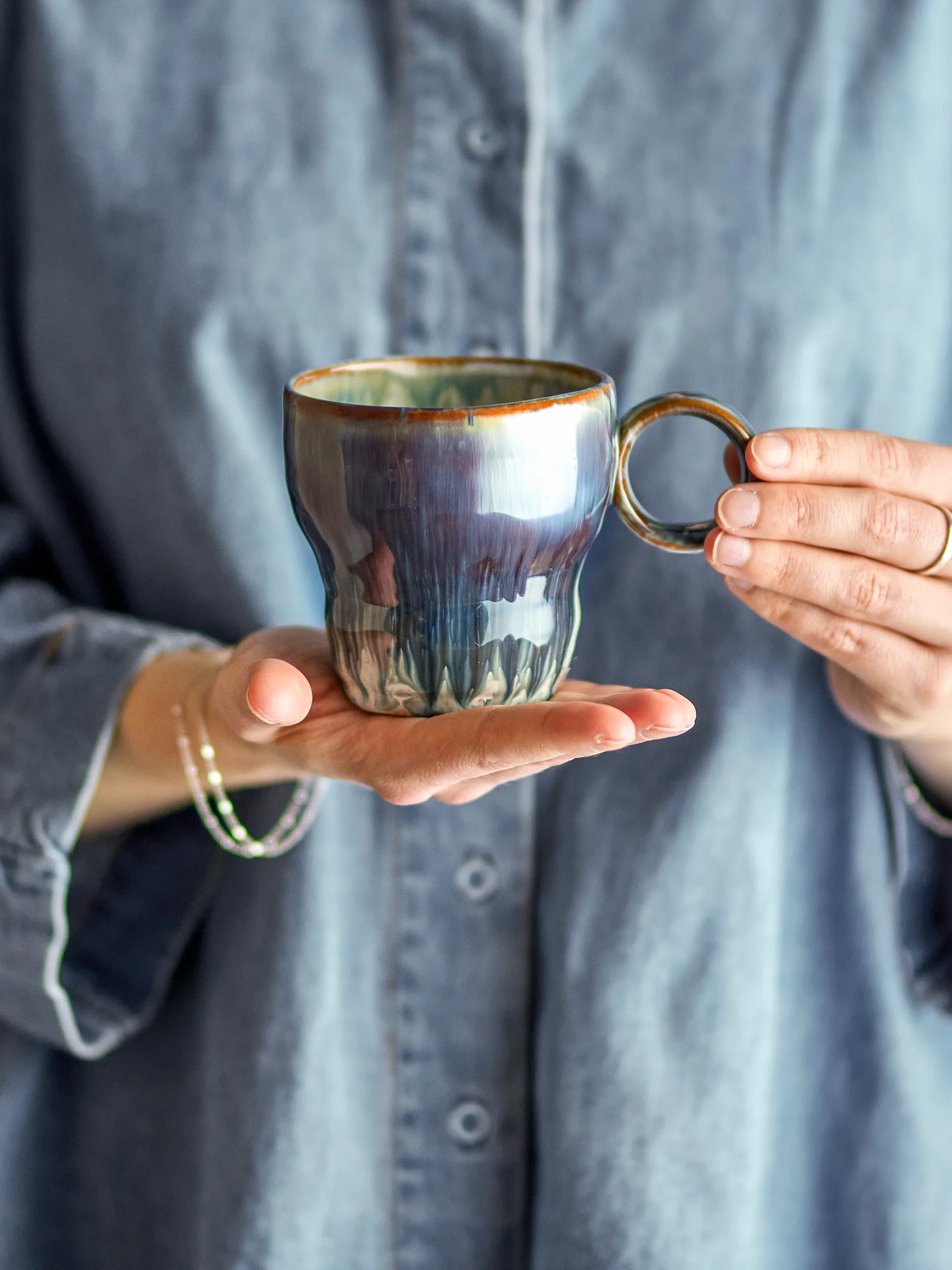 Tasse Nigel, lot de 4, Bleu Bloomingville