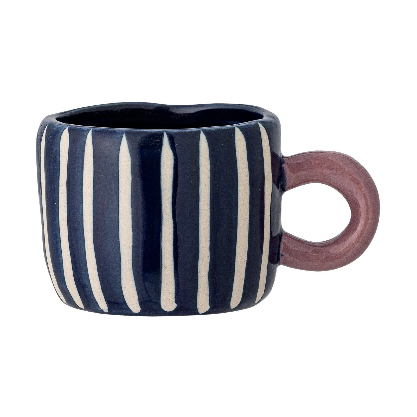 Tasse Nini 11,5 cl, Bleu-rayé Bloomingville