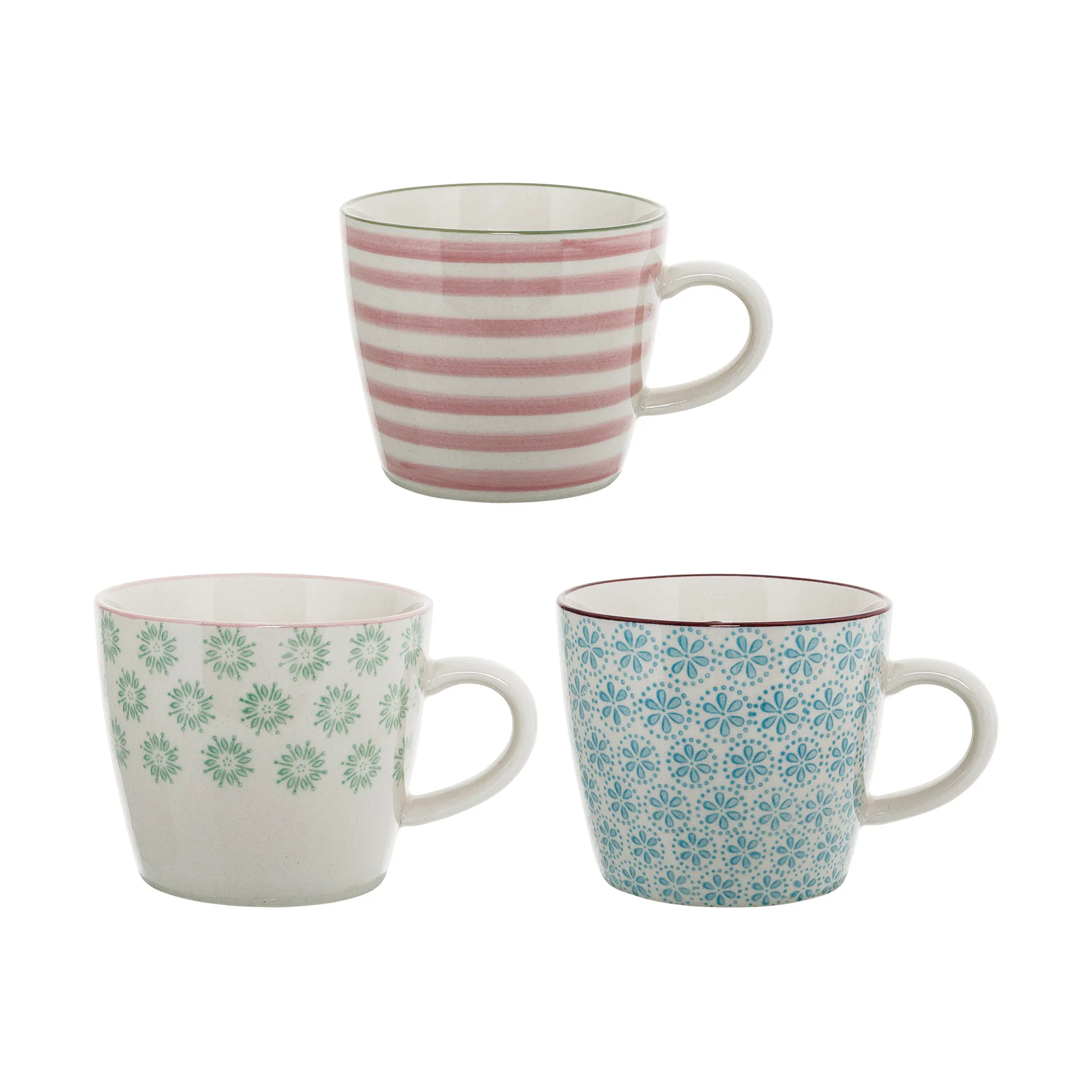 Tasse Patricia 30 cl, 3 pièces Bleu Bloomingville