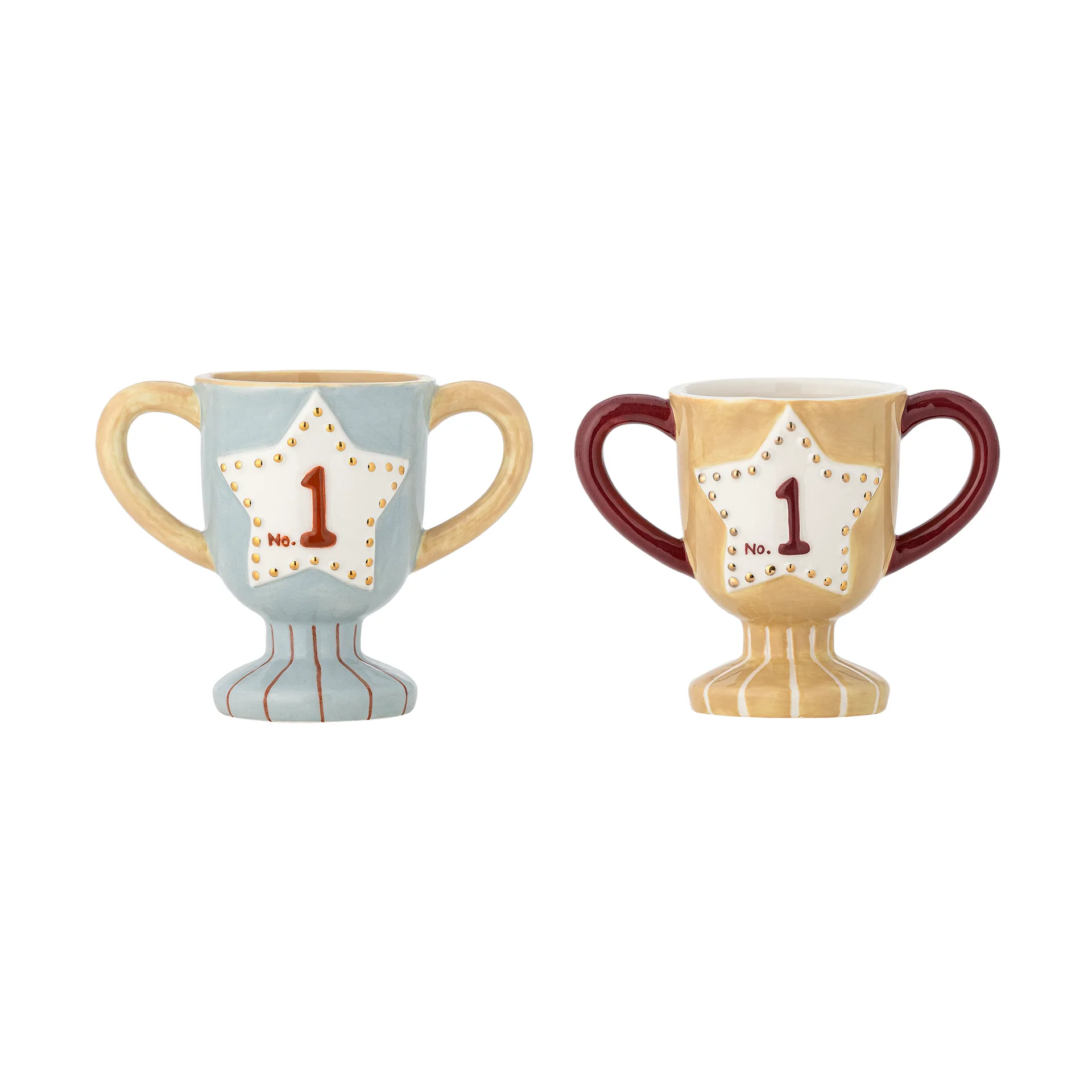 Tasse Trophy, lot de 2, Bleu Bloomingville