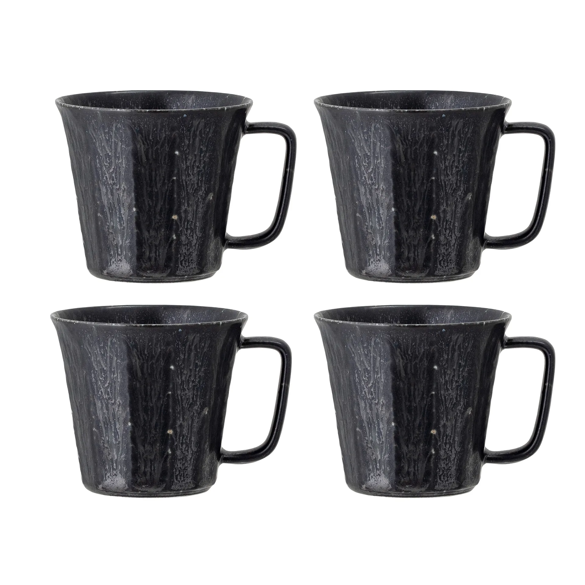Tasse Yoko 32 cl Lot de 4, Noir Bloomingville