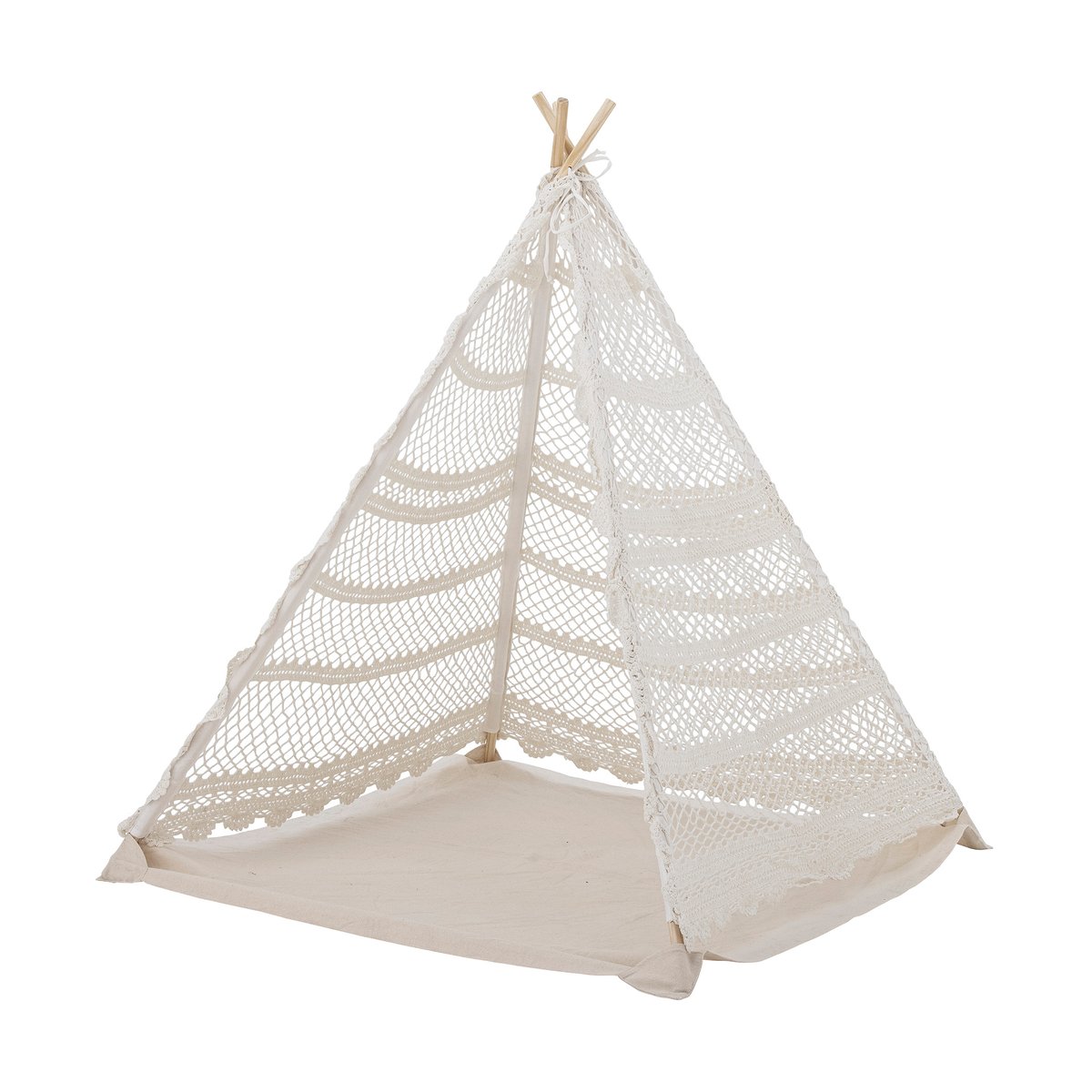 Bloomingville Tente de jeu Herle 100 cm Nature | Design Scandinave | Accessoires pour chambre d'enfants | Blanc