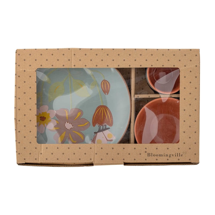 Vaisselle pour enfant Meadow grès 3 pièces, Fleurs Bloomingville