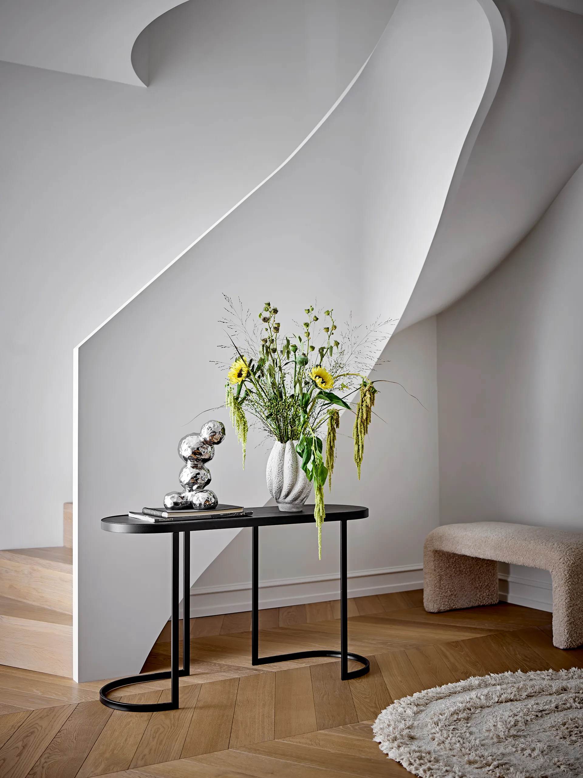 Vase Cove 28 cm, Blanc Bloomingville