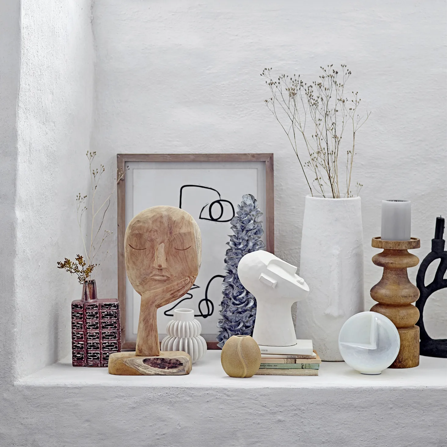 Vase décoratif Bloomingville 40cm, Blanc Bloomingville