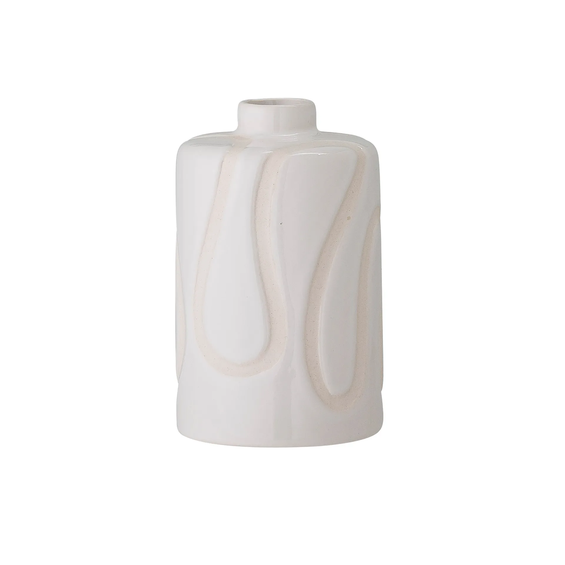 Vase Elice grès 13 cm, Blanc Bloomingville