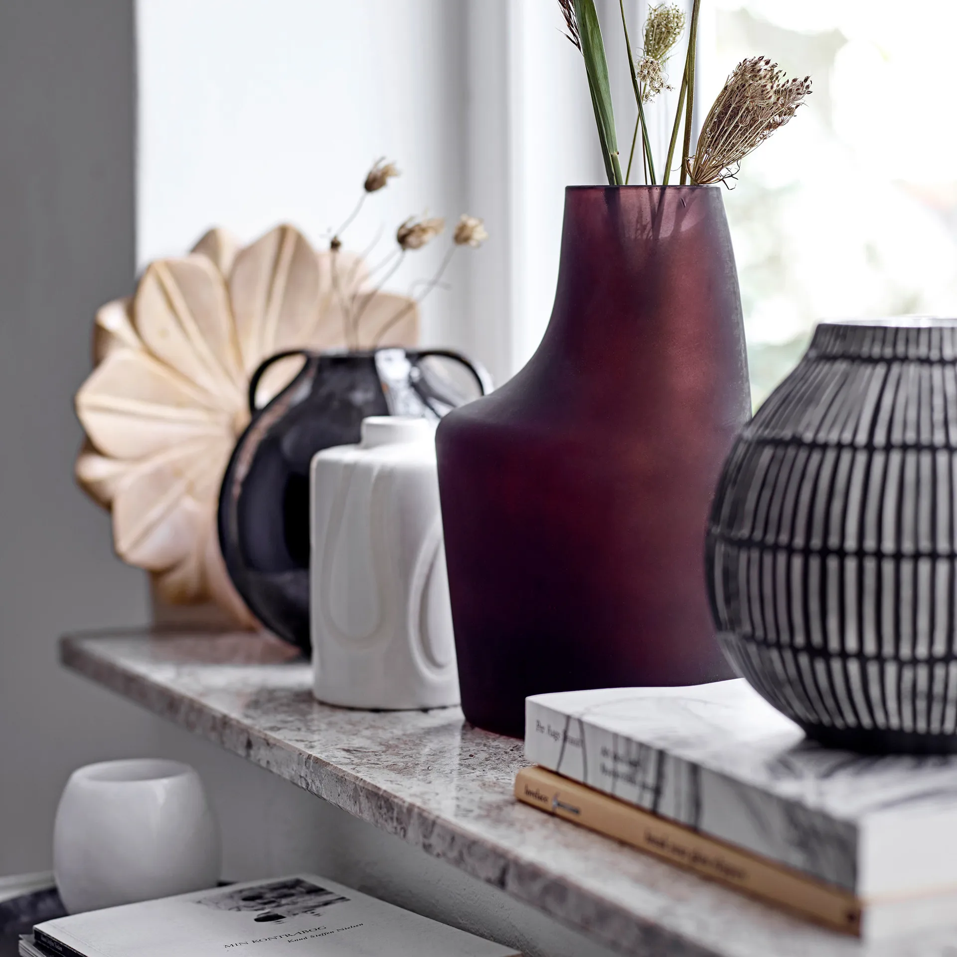 Vase Elice grès 13 cm, Blanc Bloomingville