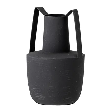 Vase en métal avec poignée Bloomingville 20,5 cm - Noir - Bloomingville