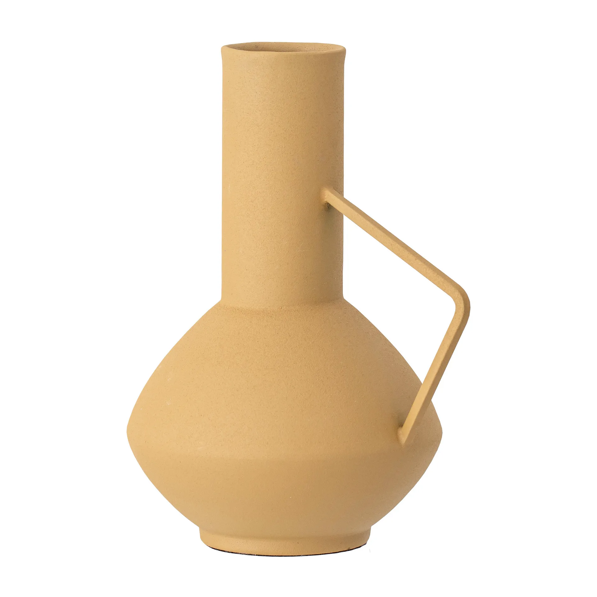 Vase en métal avec poignée Bloomingville 21 cm, Jaune Bloomingville