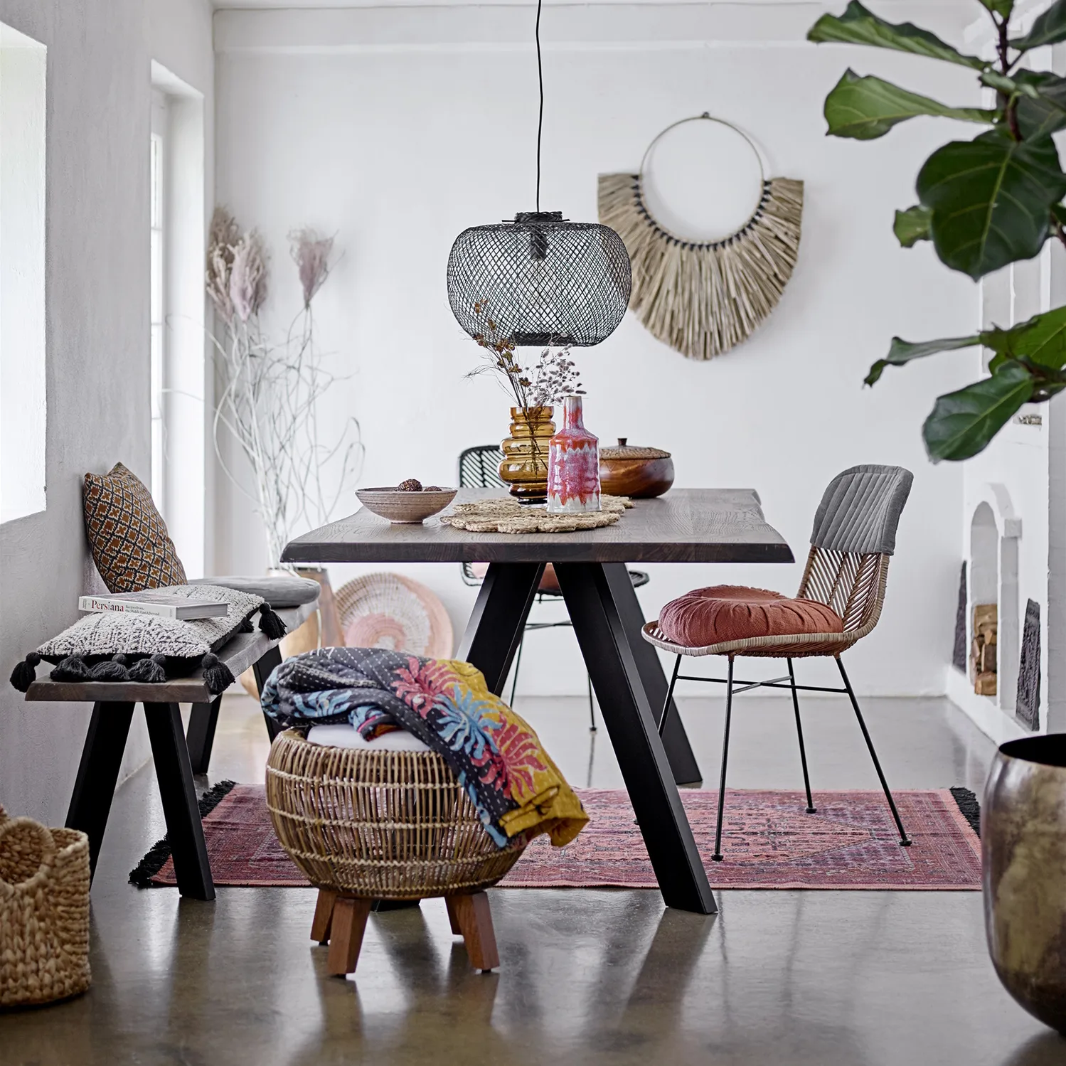 Vase en verre Bloomingville 24cm, Marron Bloomingville